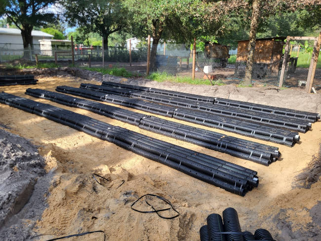 Picture of Drain Field Installation, Tampa, FL | Montes Trucks and Septic
